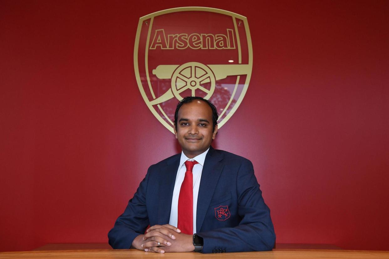 Staying put: Vinai Venkatesham says Arsenal's involvement in talks is a matter of being responsible: Arsenal FC via Getty Images