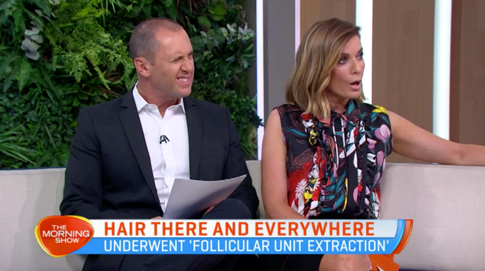 Larry and Kylie couldn't hide their shock. Photo: The Morning Show