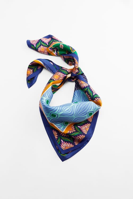 12) Silk Print Scarf