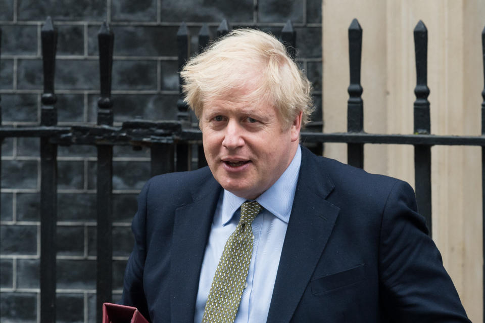 British Prime Minister Boris Johnson in March. (Photo: Barcroft Media via Getty Images)