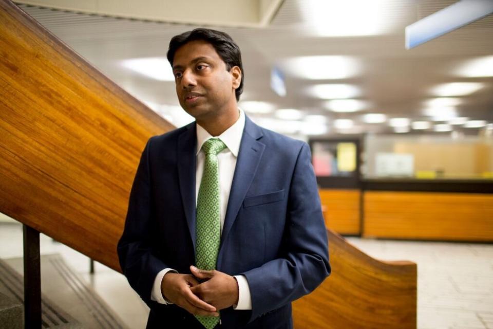 Neethan Shan photographed at Toronto City Hall. (Carlos Osorio/Toronto Star via Getty Images)