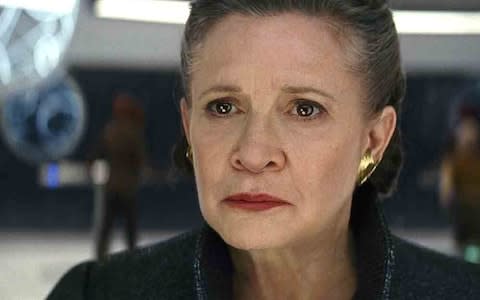 Carrie Fisher in The Last Jedi