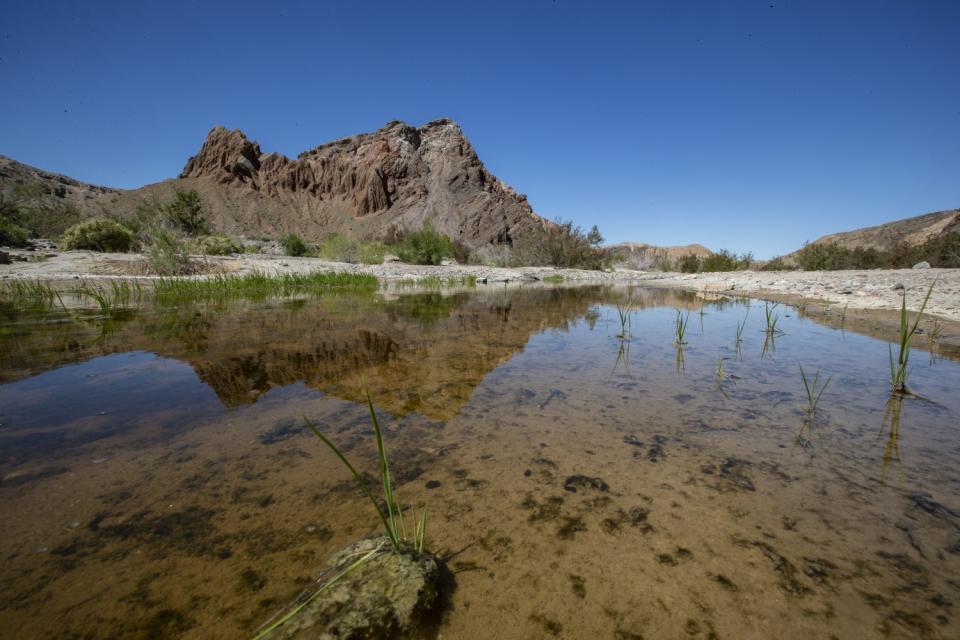 Afton Canyon, also known as "The Grand Canyon of the Mojave."