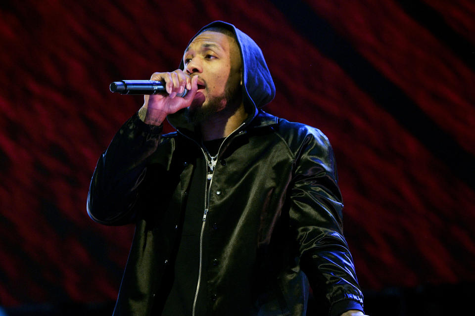 Portland Trail Blazers star Damian Lillard released a new track about racism called "Blacklist." (Photo by Kevin Mazur/Getty Images)