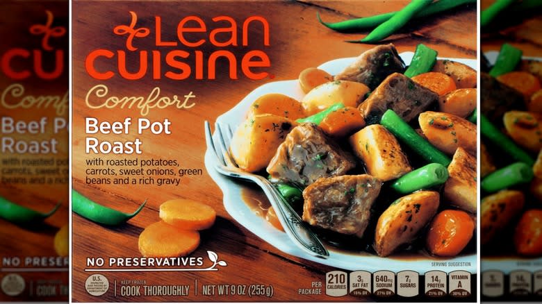 lean cuisine comfort beef pot roast packaging