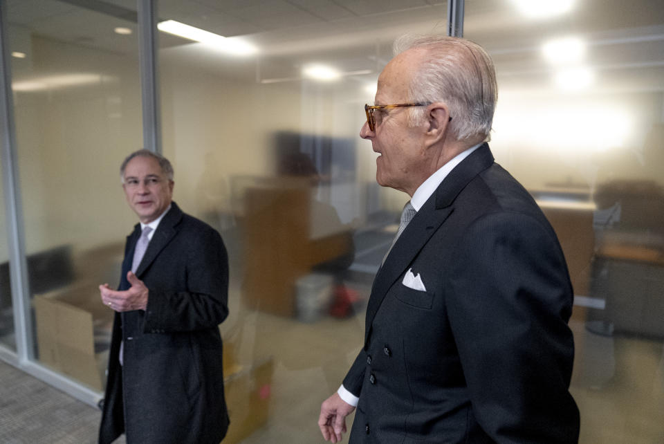 James Biden, brother of President Joe Biden, arrives for a private interview with House Republicans at Thomas P. O'Neill House Office Building on Capitol Hill in Washington, Wednesday, Feb. 21, 2024. (AP Photo/Andrew Harnik)