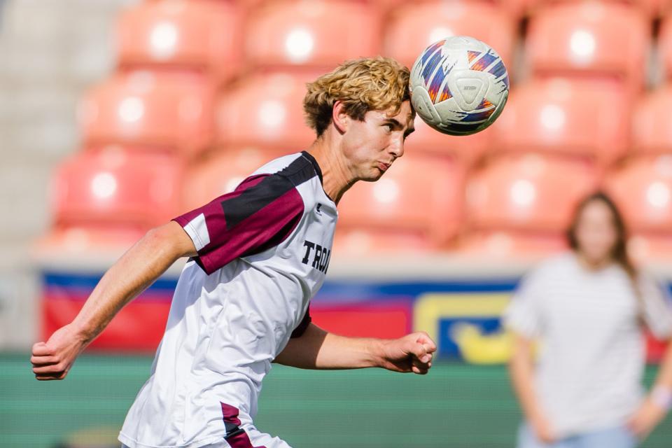 Juan Diego Catholic plays Morgan during the 3A boys soccer championship game at America First Field in Sandy on May 12, 2023. | Ryan Sun, Deseret News