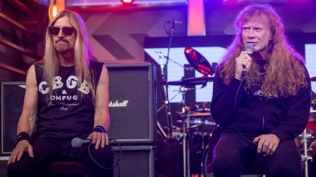  James LoMenzo and Dave Mustaine of Megadeth in 2022. 