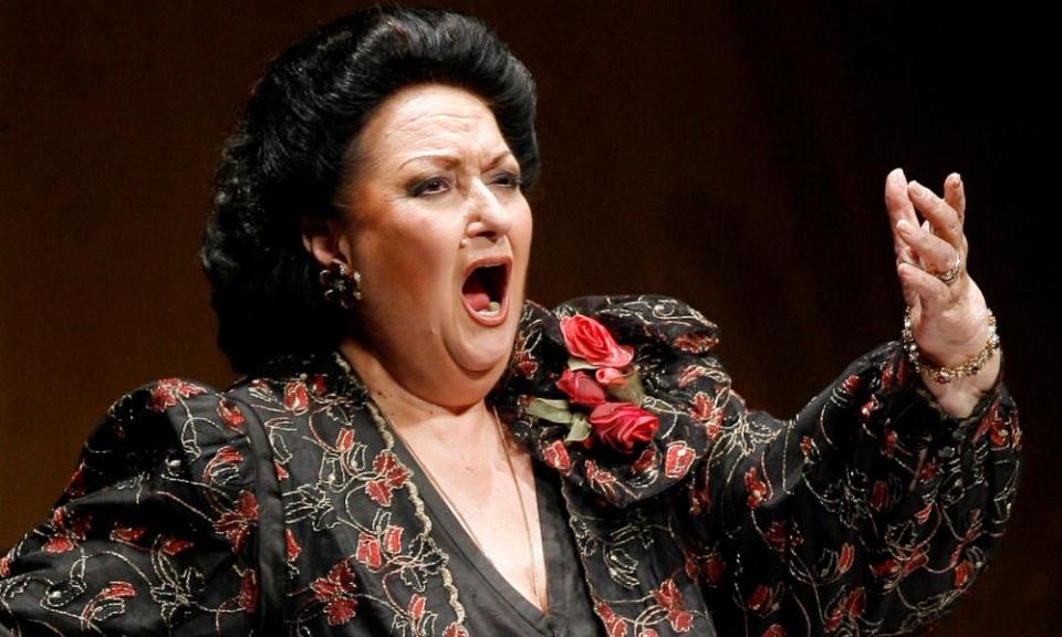 Montserrat Caballé on stage in Santander, northern Spain, in 2006.