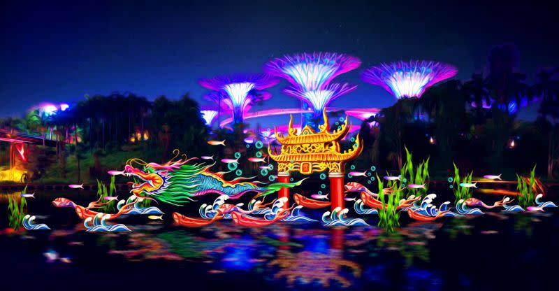 Leaping over the Dragon’s Gate. (IMAGE: Gardens by the Bay)