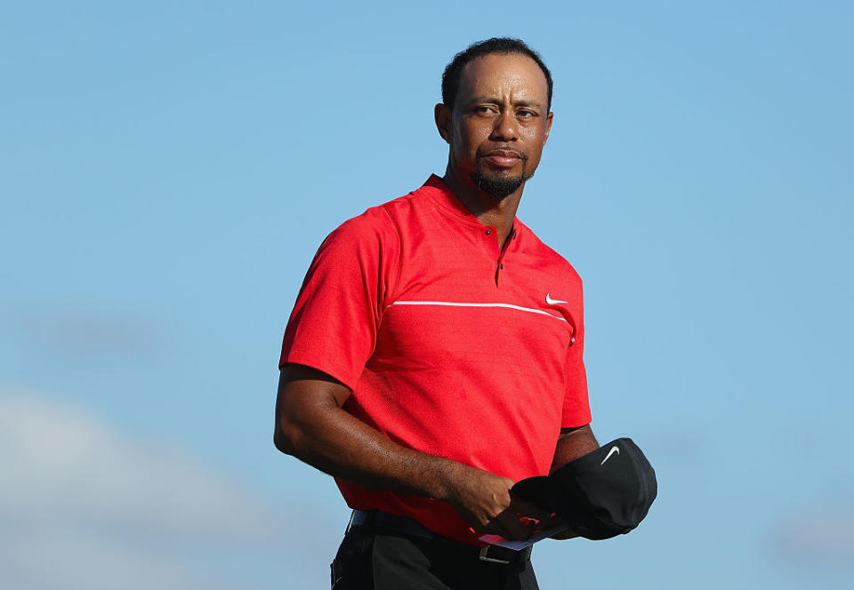 Closeup of Tiger Woods