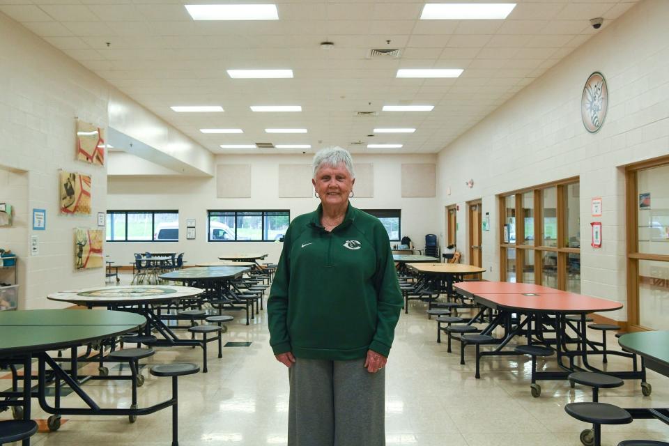 Sandra Holbert, better known as "Ms. Sandra" before her retirement from Knox County Schools food service, stands in the Carter Elementary School cafeteria, which is being named in her honor.