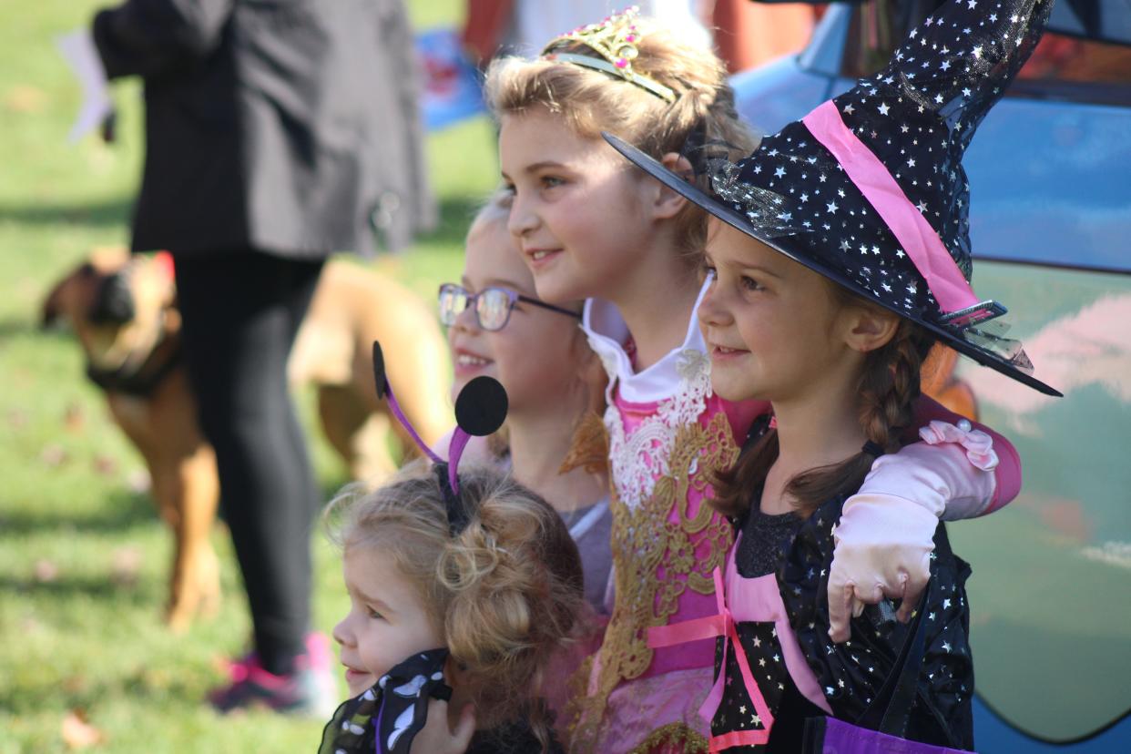 Kids enjoy Halloween activities at the Children's Trail in Cheboygan in 2022.