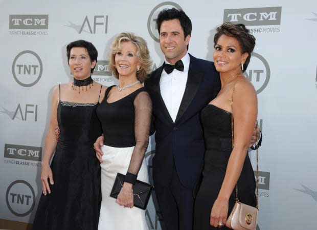 Vanessa Vadim, Jane Fonda, Troy Garity and Simone Garity at the AFI Life Achievement Award Gala Tribute on June 5, 2014<p><a href="https://www.gettyimages.com/detail/450934728" rel="nofollow noopener" target="_blank" data-ylk="slk:Axelle/Bauer-Griffin/Getty Images;elm:context_link;itc:0;sec:content-canvas" class="link ">Axelle/Bauer-Griffin/Getty Images</a></p>