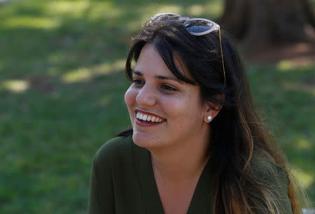 Elaine Diaz, who founded web-based outlet Periodismo de Barrio in 2015, talks to Reuters in Havana, Cuba February 5, 2018. Picture taken February 5, 2018. REUTERS/Stringer