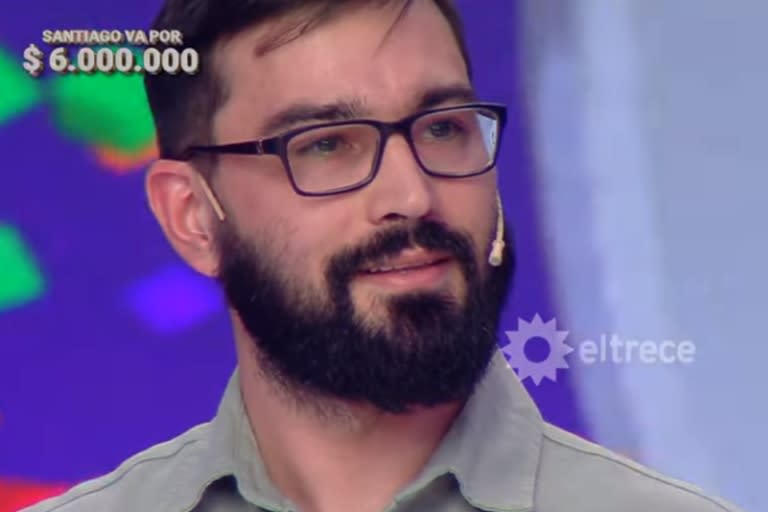 Lucas, el biotecnólogo de 32 años, ganó Los 8 escalones (Foto: Captura eltrece)