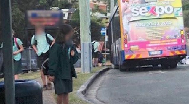 A Queensland mother doesn't want Sexpo advertising on school buses. Source: Change.org