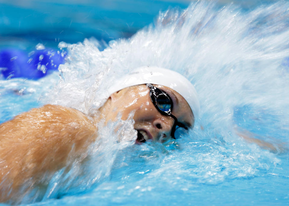 The Toronto swimmer won the 200, 400 and 800-metre freestyle gold medals at this year's Canadian trials. Her time of 8:24.91 seconds in the 800 final smashed Brittany Reimer's nine-year-old national record by more than two seconds. (Photo by Adam Pretty/Getty Images)<br><br>