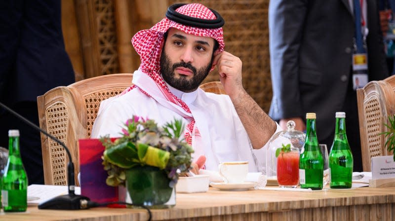 Crown Prince Mohammed bin Salman of Saudi Arabia takes his seat ahead of a working lunch at the G20 Summit on November 15, 2022 in Nusa Dua, Indonesia