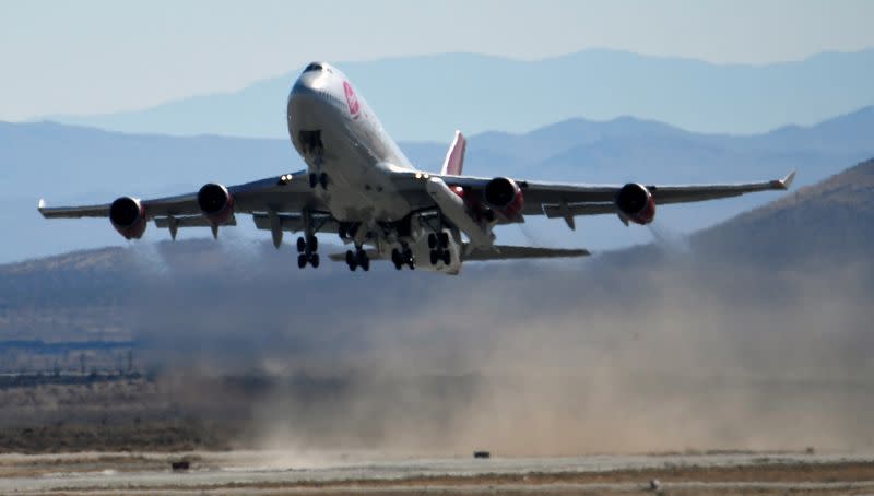 Richard Branson's Virgin Orbit test high-altitude launch system, in Mojave