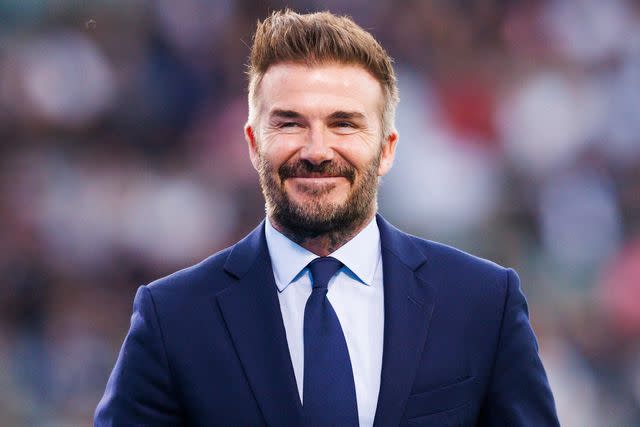 <p>Ric Tapia/Icon Sportswire via Getty</p> Owner of Inter Miami CF David Beckham during a MLS soccer game