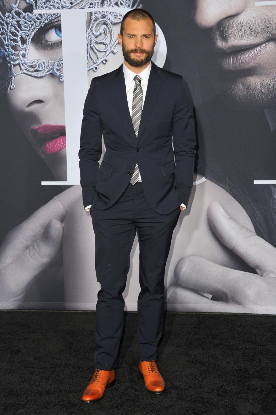 Actor Jamie Dornan in Valentino