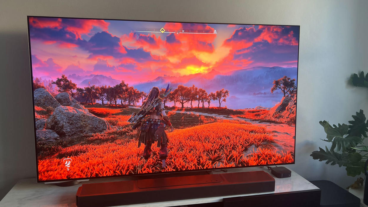  LG G3 OLED showing Horizon Forbidden West 