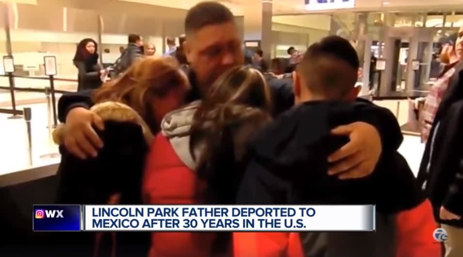 A father was deported after living in the U.S. for 30 years