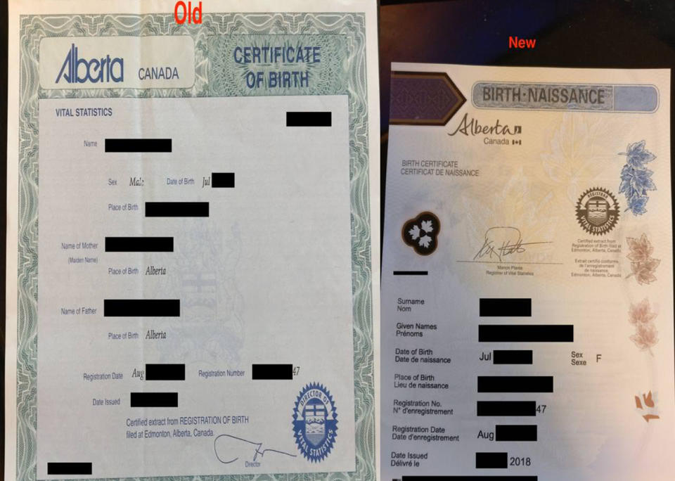 Alberta Canada man changed gender on birth certificate to save money on car insurance