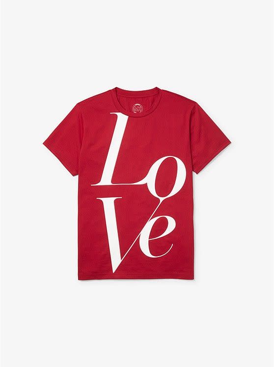 <p>Michael Kors has released of a special edition of its LOVE T-shirt to help the World Food Programme (WFP) respond to the global COVID-19 pandemic. </p><p>All profits from the T-shirt will support relief efforts directed at providing vital nutrition to help keep kids healthy whether in school or at home as a result of the emergency.</p><p>T-shirt, £30, <a href="https://go.redirectingat.com?id=127X1599956&url=https%3A%2F%2Fwww.michaelkors.co.uk%2Fwatch-hunger-stop-love-t-shirt%2F_%2FR-MH95MJ797J&sref=https%3A%2F%2Fwww.elle.com%2Fuk%2Ffashion%2Fwhat-to-wear%2Fg32252%2Ffashion-brands-charity-collaborations%2F" rel="nofollow noopener" target="_blank" data-ylk="slk:michaelkors.co.uk;elm:context_link;itc:0;sec:content-canvas" class="link ">michaelkors.co.uk</a>.</p><p><a class="link " href="https://go.redirectingat.com?id=127X1599956&url=https%3A%2F%2Fwww.michaelkors.co.uk%2Fwatch-hunger-stop-love-t-shirt%2F_%2FR-MH95MJ797J&sref=https%3A%2F%2Fwww.elle.com%2Fuk%2Ffashion%2Fwhat-to-wear%2Fg32252%2Ffashion-brands-charity-collaborations%2F" rel="nofollow noopener" target="_blank" data-ylk="slk:SUPPORT NOW;elm:context_link;itc:0;sec:content-canvas">SUPPORT NOW</a></p>