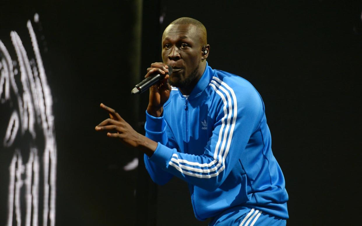 Stormzy performs at Glastonbury Festival in 2017 - PA