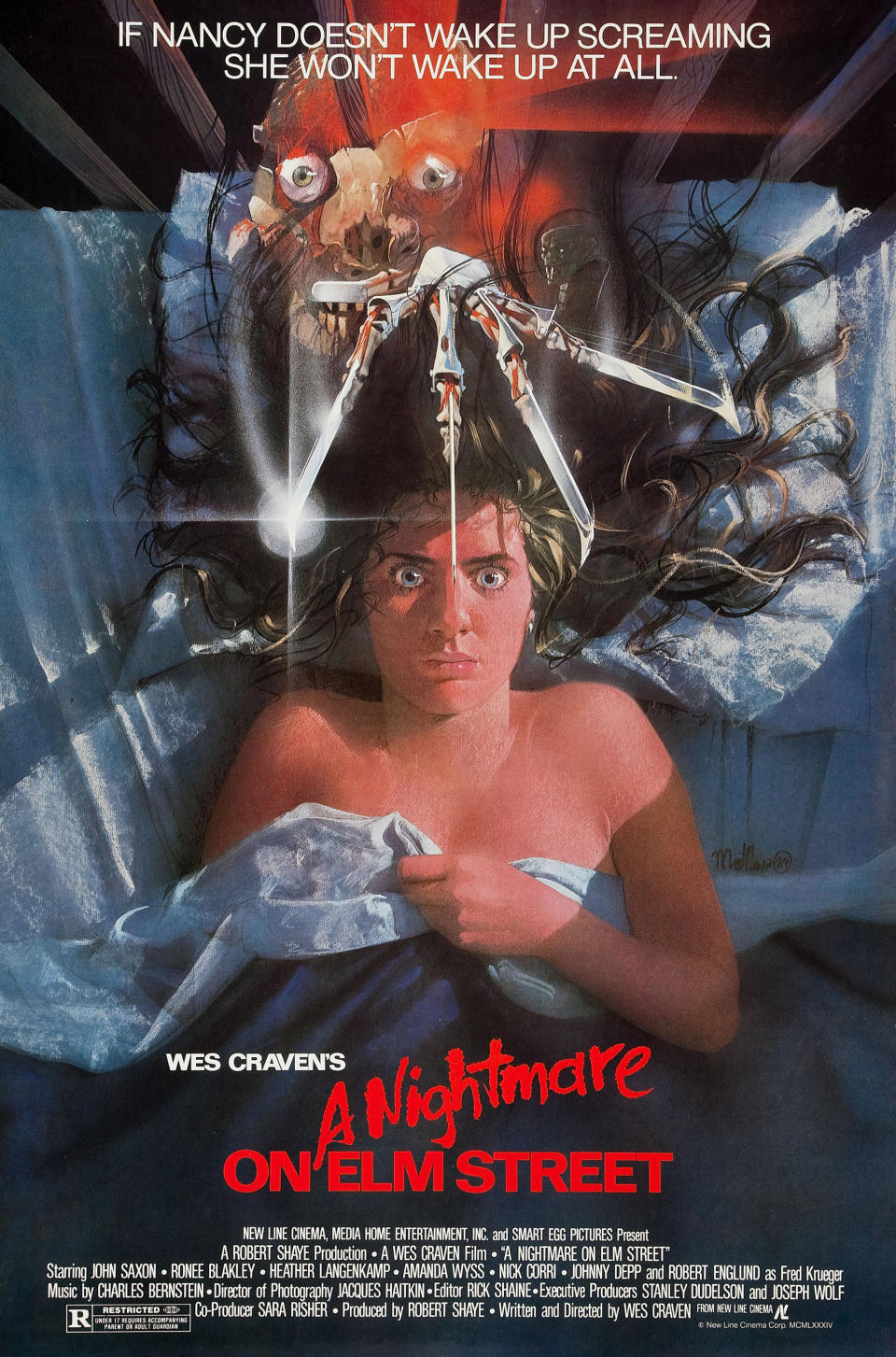 The poster for "A Nightmare on Elm Street"