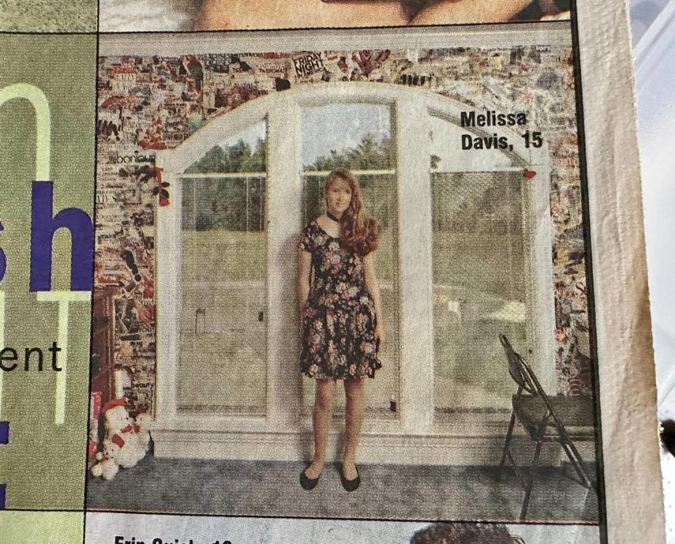 Laura Mueller with The Charlotte Observer took a photo of Melissa Oyler in 1993 in her childhood bedroom — including her homemade wallpaper made from magazines.