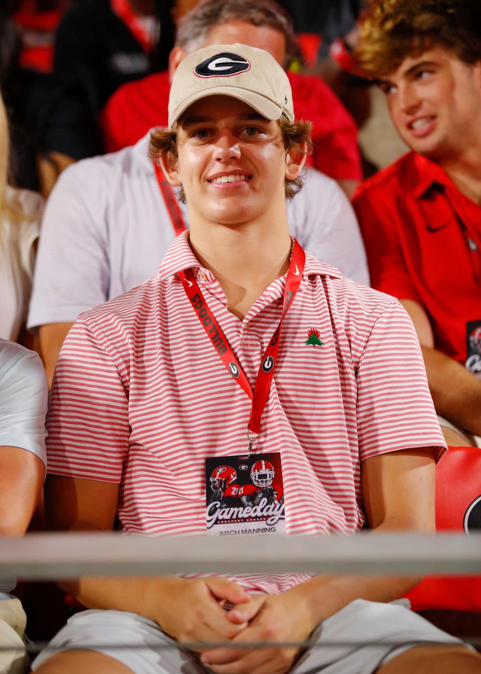 Arch Manning attends a game between the South Carolina Gamecocks and the Georgia Bulldogs in September.