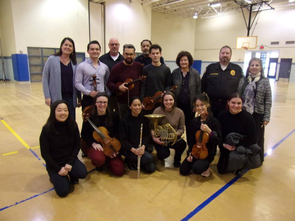 Post-graduate students from Montclair State University, who are members of Cali Collective Ensemble, performed at the Middlesex County Juvenile Detention Center.
