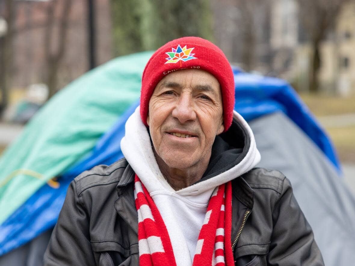 Mike Babineau is sleeping rough in Halifax. He said he wants government and people in the city to treat him like any other human being. (Rob Short/CBC - image credit)