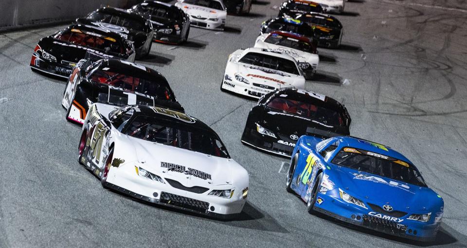 During night 9 of the World Series of Asphalt Stock Car Racing event at New Smyrna Speedway in New Smyrna, Florida on February 18, 2023. (Adam Glanzman/NASCAR)