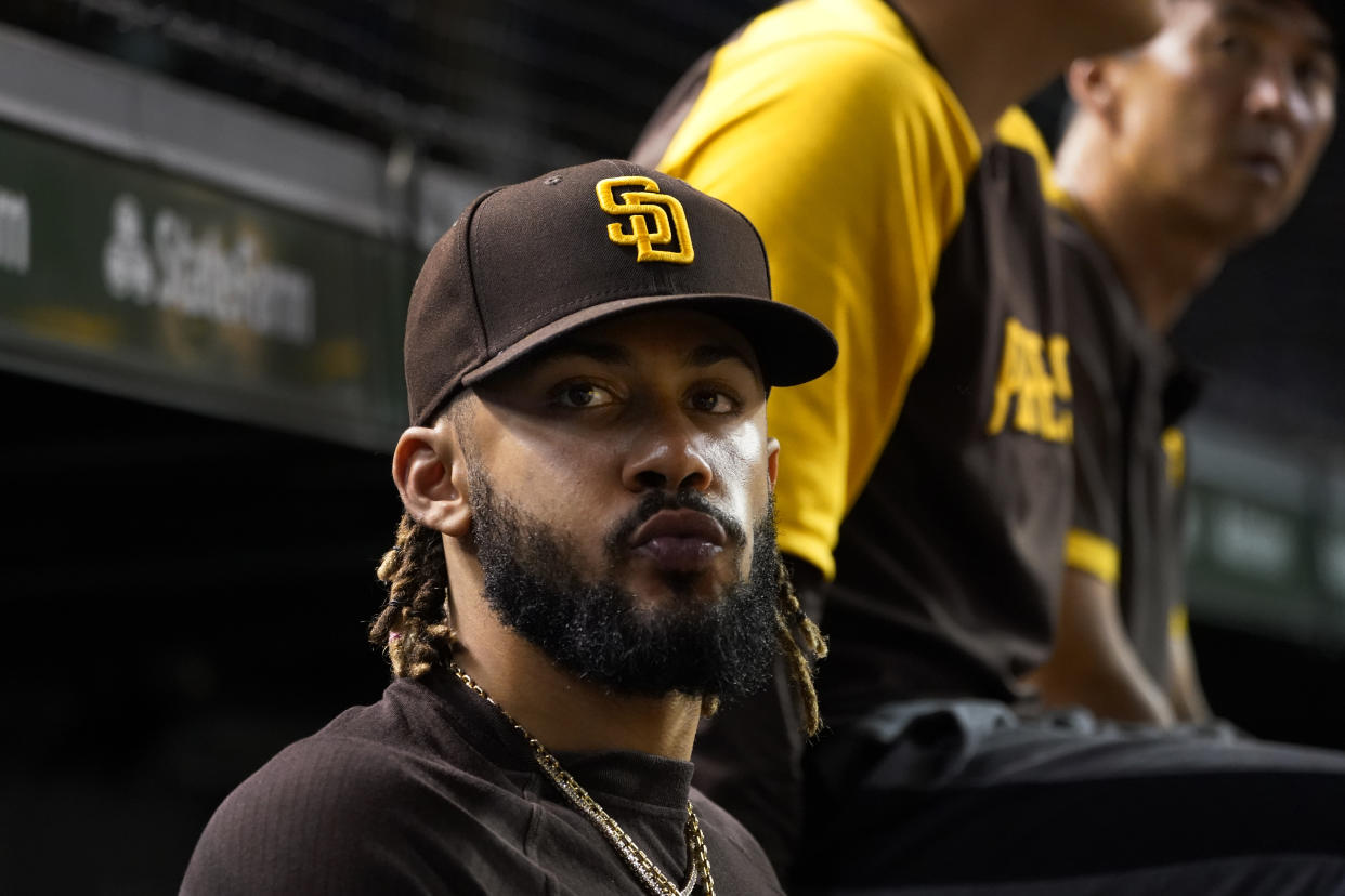 Fernando Tatis Jr.'s PED suspension is a shocker. (AP Photo/Charles Rex Arbogast)