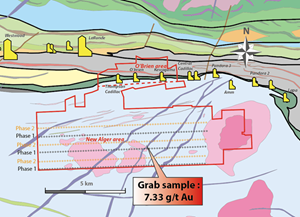 Planned glacial till sampling grid