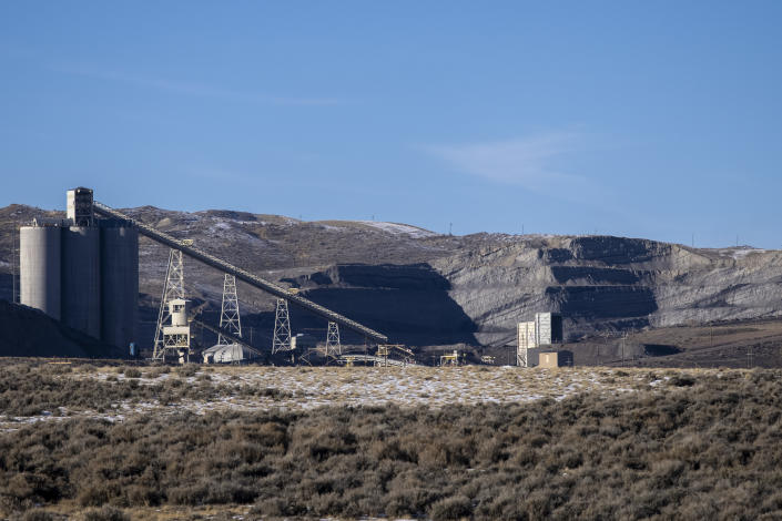 KEMMERER, WY - NOVEMBER 22: A coal mine operated by Westmoreland Coal is seen November 22, 2022 in Kemmerer, Wyoming. The coal from the mine is used to run the nearby Naughton power plant, which will be decommissioned in 2025. The mine will continue to operate. (Photo by Natalie Behring/Getty Images)