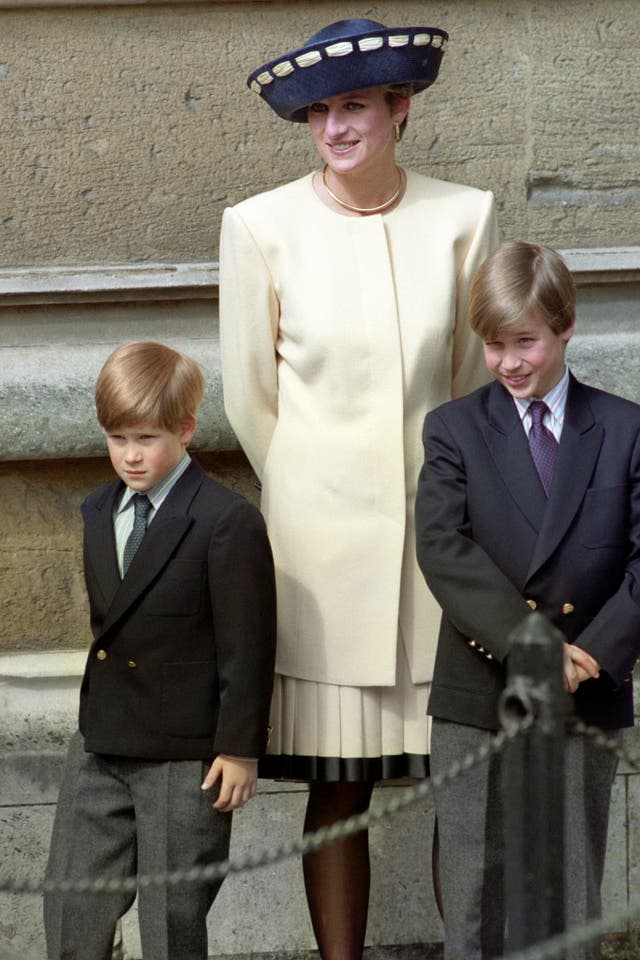 ]Diana with her sons who have publicly kept her memory alive. Martin Keene/PA Wire