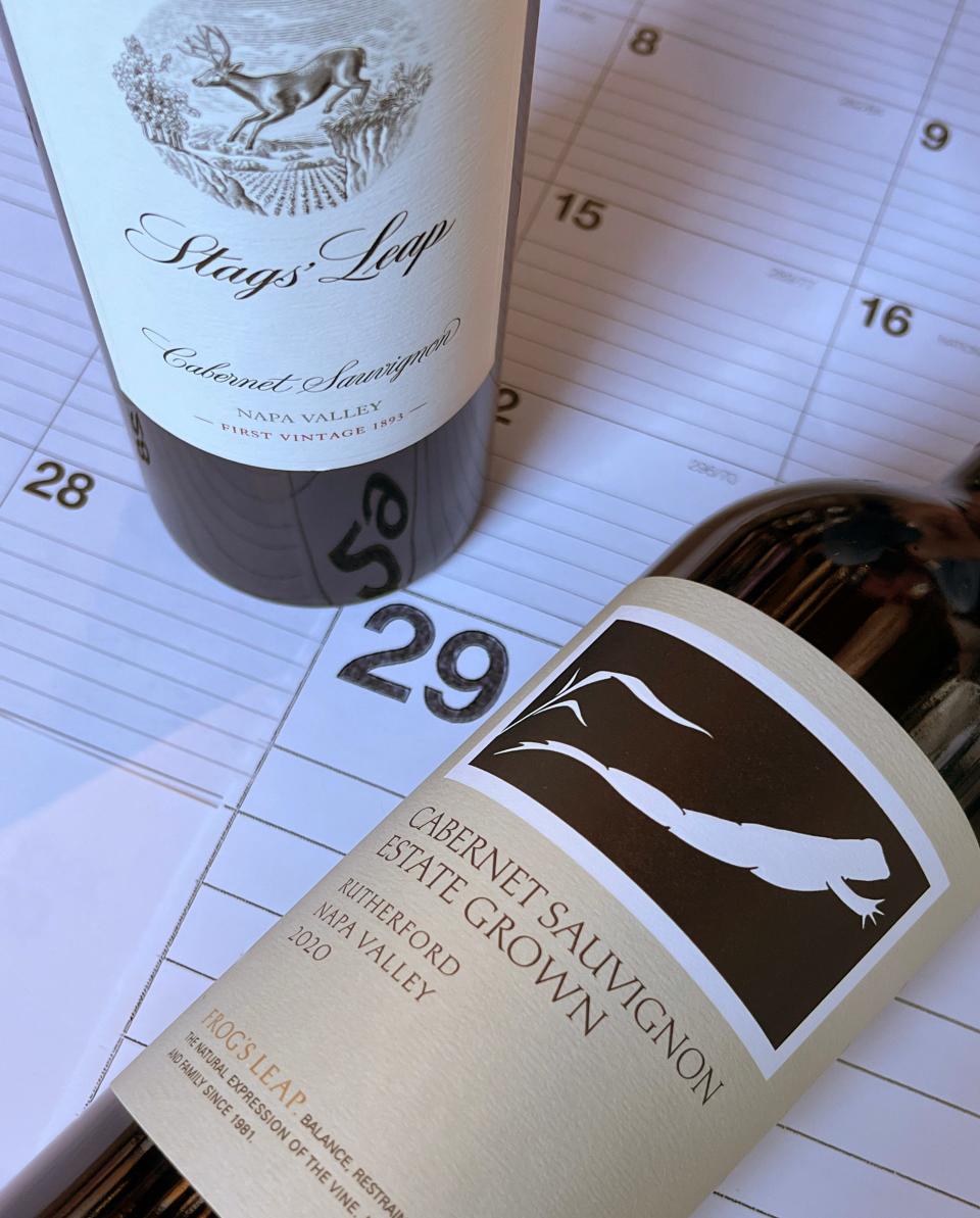 Stags' Leap and Frog's Leap are two Napa cabernets to have on hand when celebrating leap year this year.