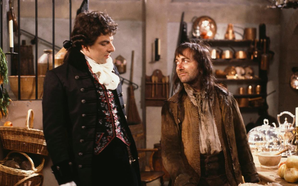 Rowan Atkinson, left, and Sir Tony Robinson as Edmund Blackadder and Baldrick in Blackadder the Third - Don Smith/Radio Times/Getty Images