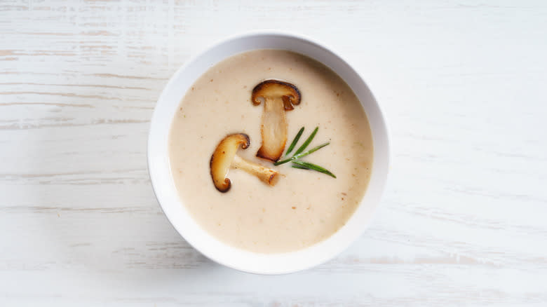 bowl of mushroom soup