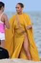 Jennifer Lopez wasn't afraid to flash some flesh while shooting her latest music video on the beach of Islamorada in Monroe County, Florida.