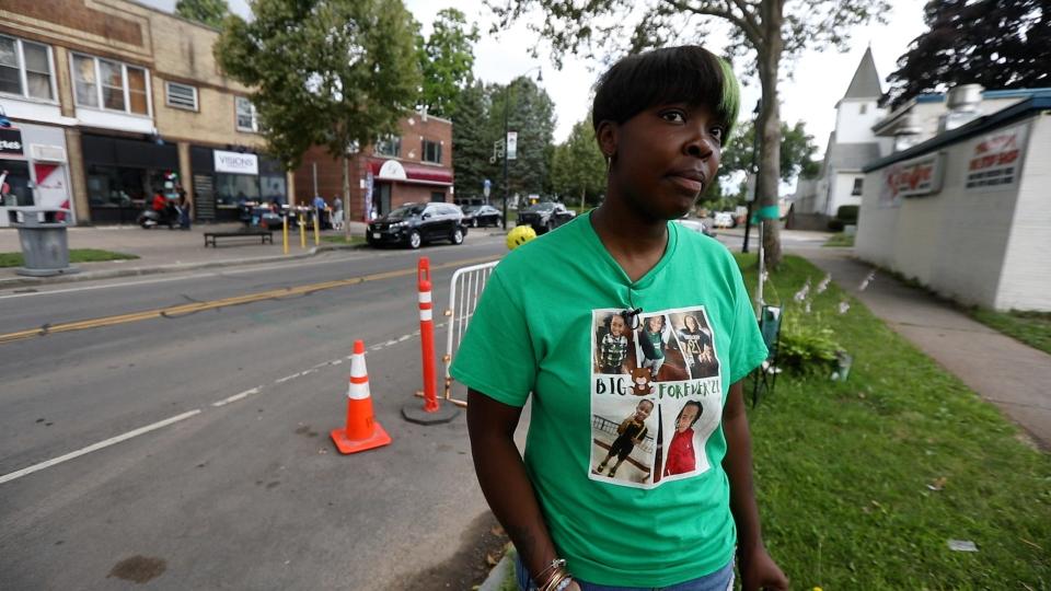 Farasa Brown is trying to get a crosswalk put in near Thurston Road, where her 6-year-old son was fatally struck by a vehicle in June as he tried to cross the street. For now, a memorial for Ryan Grantham Jr. sits on Thurston Road, with gates in a parking area so that drivers turning onto Thurston Road can see the road better. Brown said this is a blind spot for drivers.