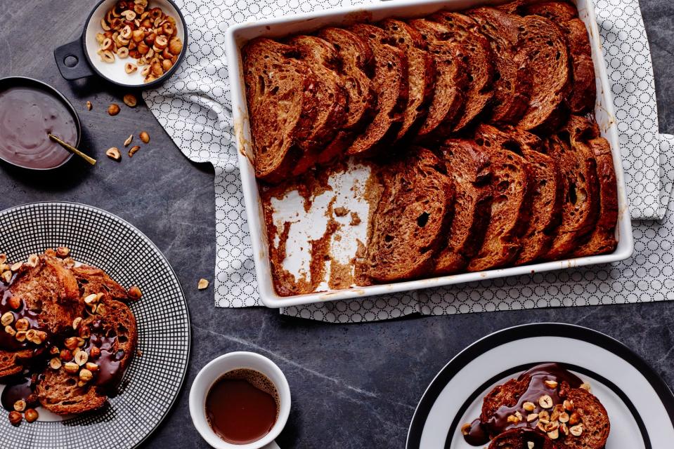 Hot Chocolate Baked French Toast