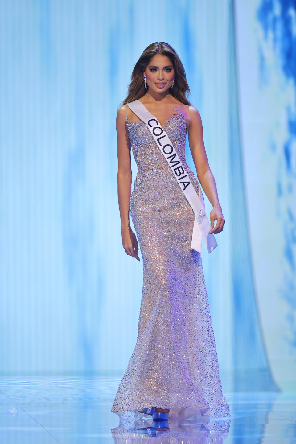 SAN SALVADOR, EL SALVADOR - NOVEMBER 15: Miss Colombia Camila Avella attends the The 72nd Miss Universe Competition - Preliminary Competition at Gimnasio Nacional Jose Adolfo Pineda on November 15, 2023 in San Salvador, El Salvador. (Photo by Hector Vivas/Getty Images)