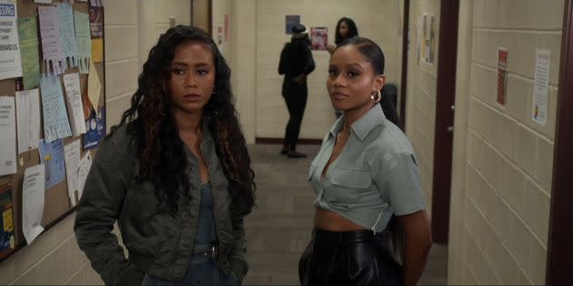 The series' backdoor pilot introduced fans to Keisha as she began a friendship with Simone Hicks (Geffri Maya, right), solidifying herself as the big sister on campus. (Photo: The CW)