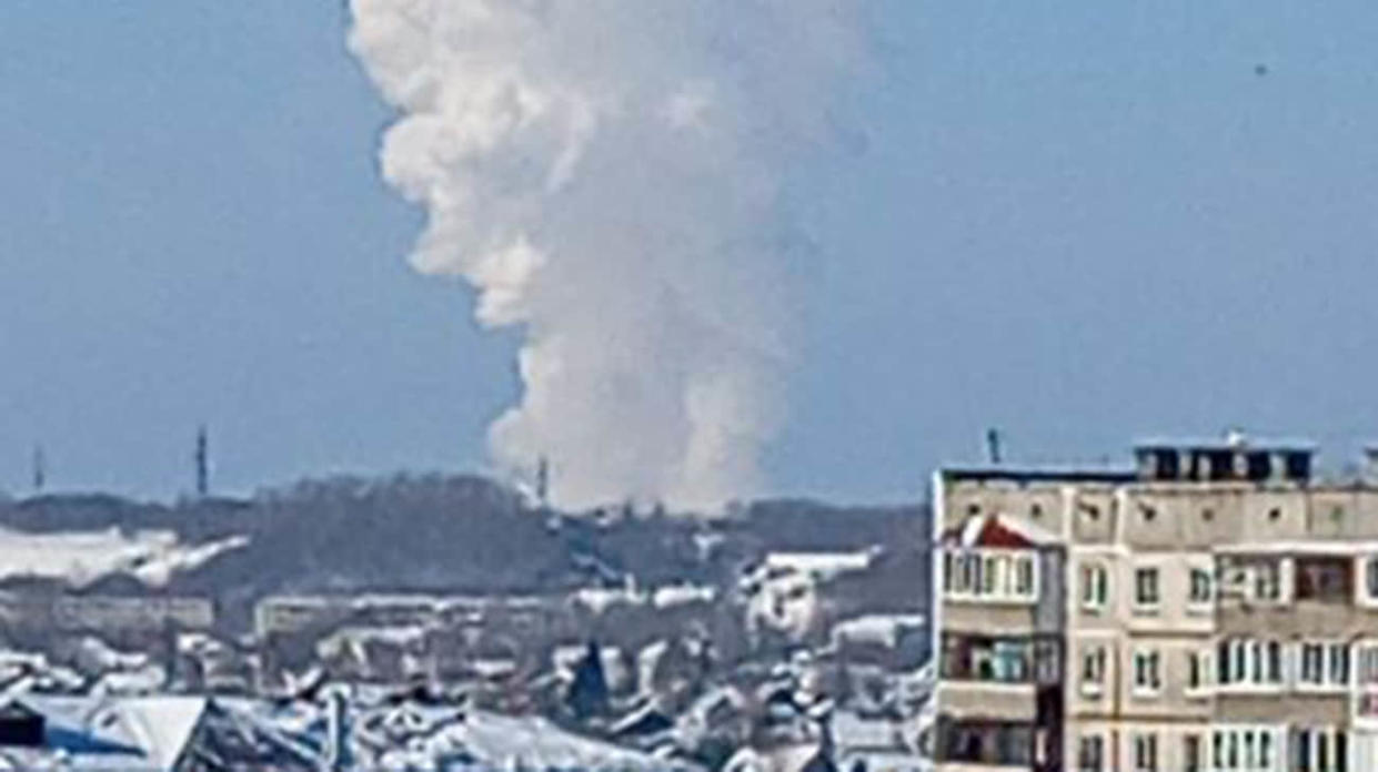 Explosion in Russia’s Altai defence facility. Screenshot from video on social media